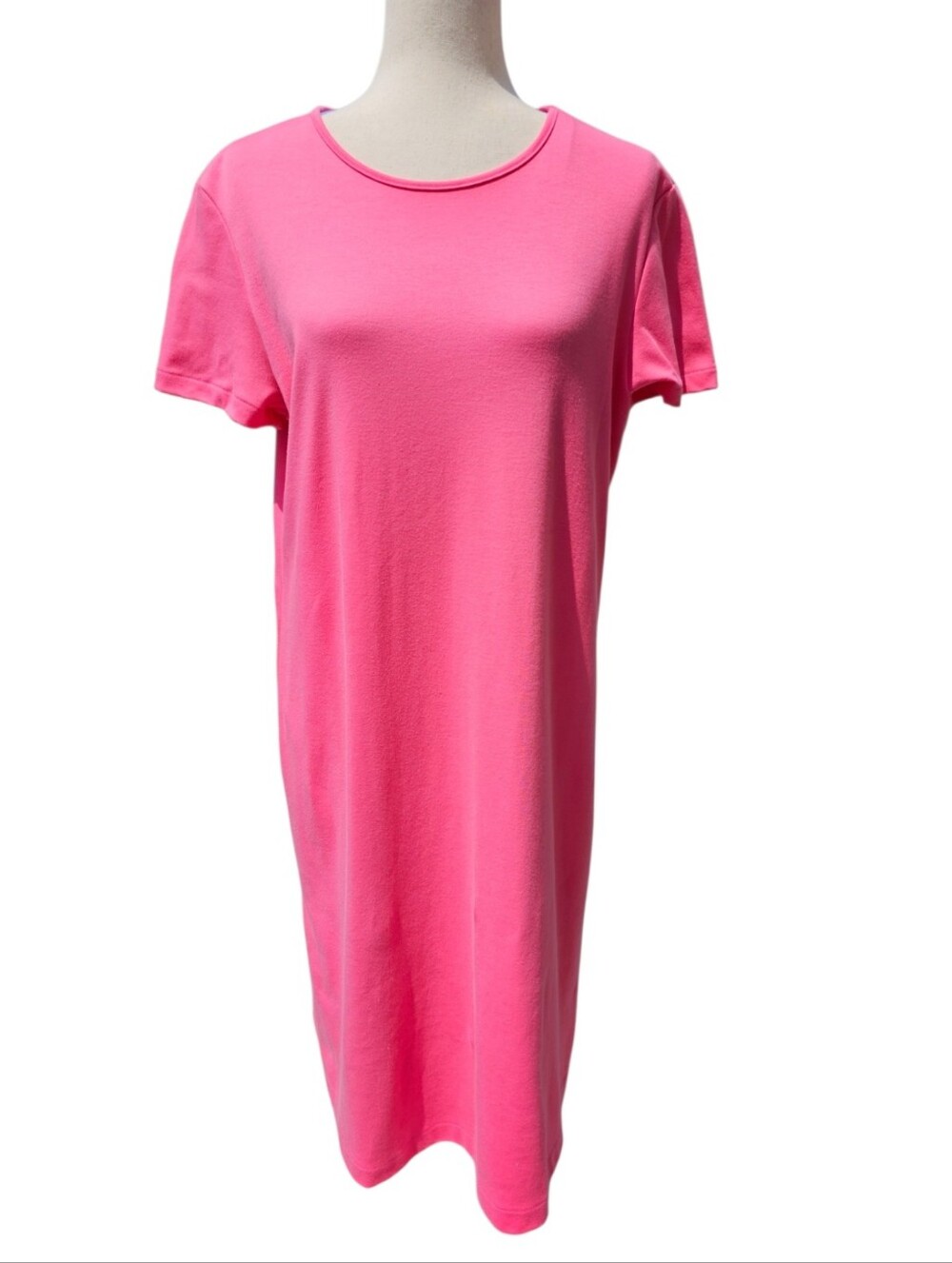 Lands' End Hot Pink Tee Dress Medium